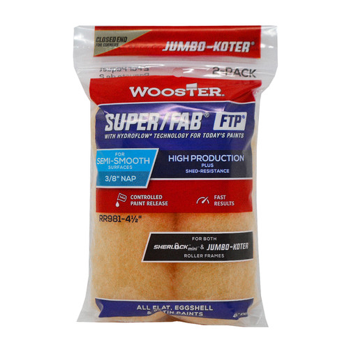 Wooster - RR981-41/2 - Super/Fab 4.5 in. W x 3/8 in. Paint Roller Cover - 2/Pack