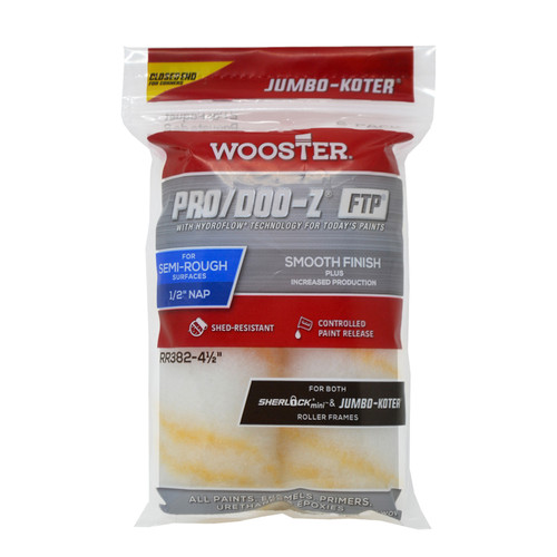 Wooster - RR382-41/2 - Pro/Doo-Z 4.5 in. W x 1/2 in. Paint Roller Cover - 2/Pack