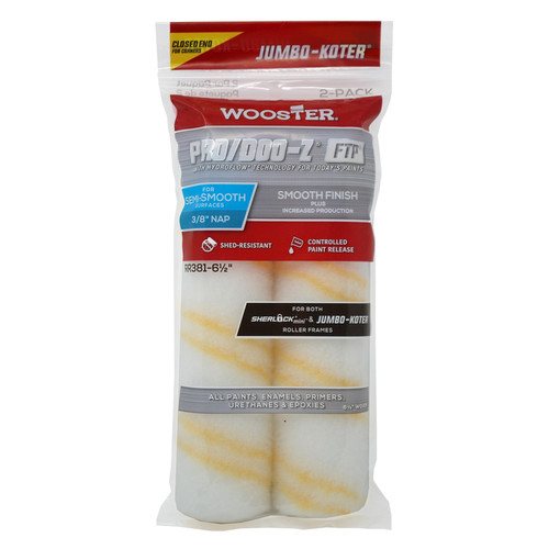 Wooster - RR381-61/2 - PRO/DOO-Z Woven 6-1/2 in. W x 3/8 in. Jumbo-Koter Paint Roller Cover - 2/Pack