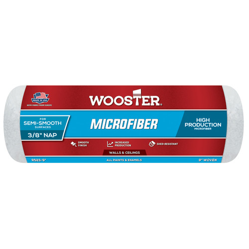 Wooster - R523-9 - Microfiber 9 in. W x 3/8 in. Regular Paint Roller Cover - 1/Pack