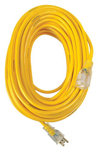 Yellow Jacket - 2885AC - Outdoor 100 ft. L Yellow Extension Cord 12/3 SJTW