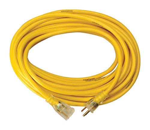 Yellow Jacket - 2884AC - Outdoor 50 ft. L Yellow Extension Cord 12/3 SJTW