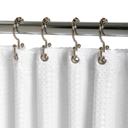 Zenith Home - 96SS - Chrome Silver Metal Shower Curtain Rings - 12/Pack