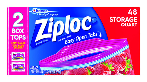 Ziploc - 310 - 1 qt. Clear Food Storage Bag 48/Pack