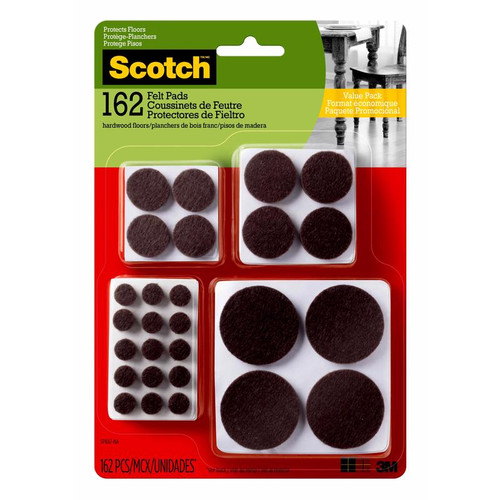 3M - SP847-NA - Scotch Felt Self Adhesive Protective Pad Brown Round 1 pk