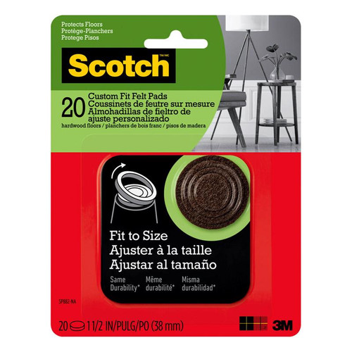 3M - SP882-NA - Scotch Felt Self Adhesive Protective Pad Brown Round 1 pk