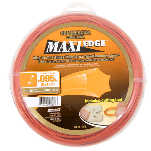 Arnold - WLM-195 - Maxi Edge Commercial Grade .095 in. D X 200 ft. L Trimmer Line