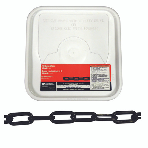 Campbell - T0990856 - Chain 8 Black Plastic Decorative Chain 0.29 in. D 1.5 in.