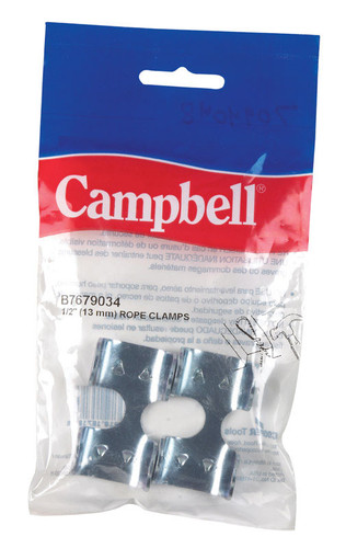 Campbell - B7679034 - Zinc-Plated Nickel Rope Clamps
