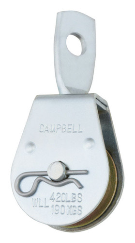 Campbell - T7550301 - 1-1/2 in. D Zinc Plated Steel Swivel Eye Single Sheave Swivel Eye Pulley
