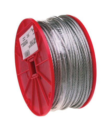 Campbell - 7000427 - Chain Galvanized Galvanized Steel 1/8 in. D X 500 ft. L Aircraft Cable