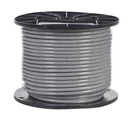 Campbell - 7000697 - Chain Clear Vinyl Galvanized Steel 3/16 in. D X 250 ft. L Aircraft Cable