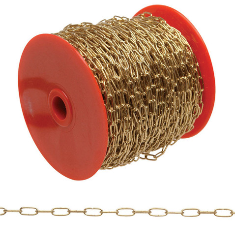 Campbell - 0710717 - Chain No. 7 Brass Plated Gold Brass Hobby/Craft Chain 13/32 in. D 0.3 in.