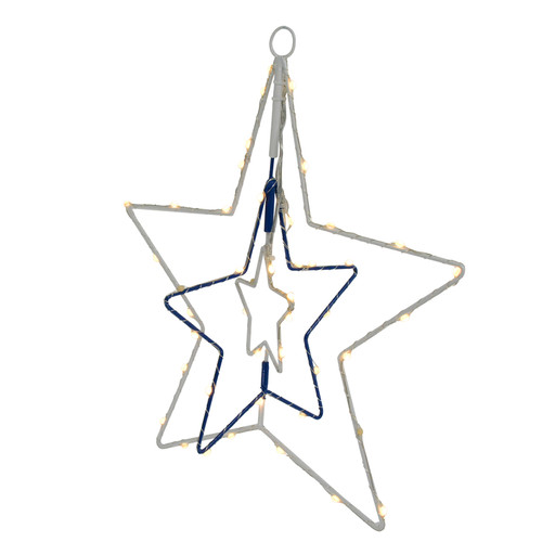 Celebrations - MICB-BOHS-WWTA - LED Clear/Warm White 12 in. Star Hanging Decor