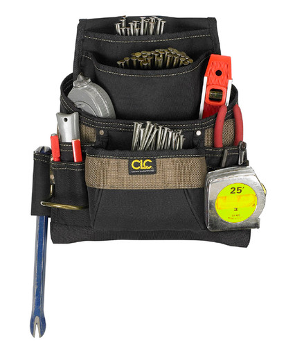 CLC - 1620 - 3.75 in. W X 14.25 in. H Polyester Tool Bag 11 pocket Black/Tan 1 pc