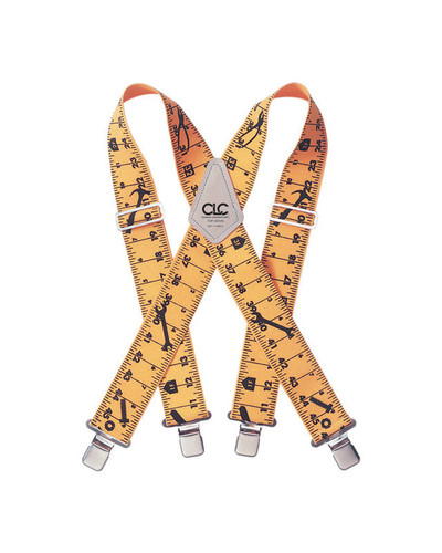 CLC - 110RUL - 4 in. L X 2 in. W Nylon Ruler Suspenders Yellow 1 pair