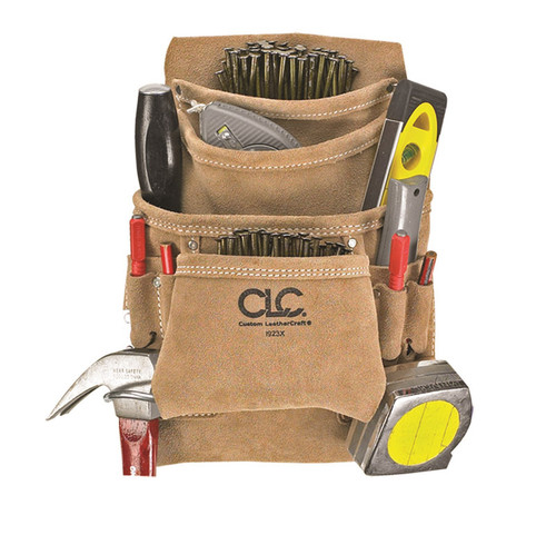 CLC - I923X - 3 in. W X 11.5 in. H Suede Nail and Tool Pocket Apron 10 pocket Tan 1 pc
