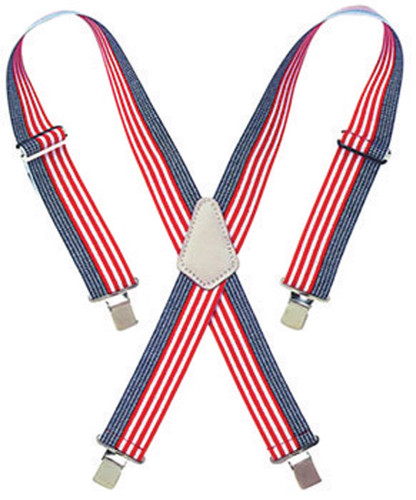 CLC - 110USA-CS - 2 in. W Nylon Suspenders Blue/Red/White 1 pair