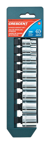 Crescent - CSAS5N - 3/8 in. drive S Metric 12 Point Standard Socket Set 9 pc