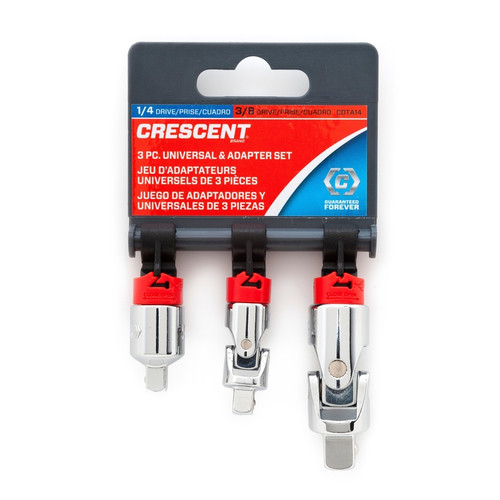 Crescent - CDTA14C - 1/4 and 3/8 in. drive S Socket Accessory Set 3 pc