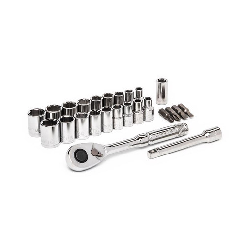 Crescent - CSWS1C - 1/4 in. S X 1/4 in. drive S Metric and SAE 6 Point Socket Wrench Set 25 pc