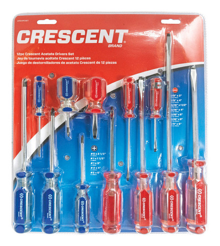 Crescent - CPS12PCSET - Phillips/Slotted Screwdriver Set 12 pc