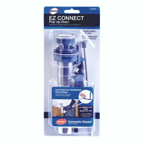 Danco - 9D0010695X - EZ Connect 1-1/4 in. D Nickel Pop-Up Lavatory Drain