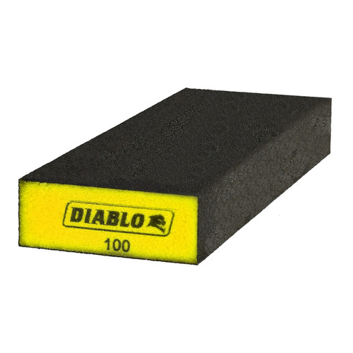 Diablo - DFBBLOCBFN01G - 8 in. L X 3 in. W X 1 in. T 100 Grit Fine Block Sanding Sponge