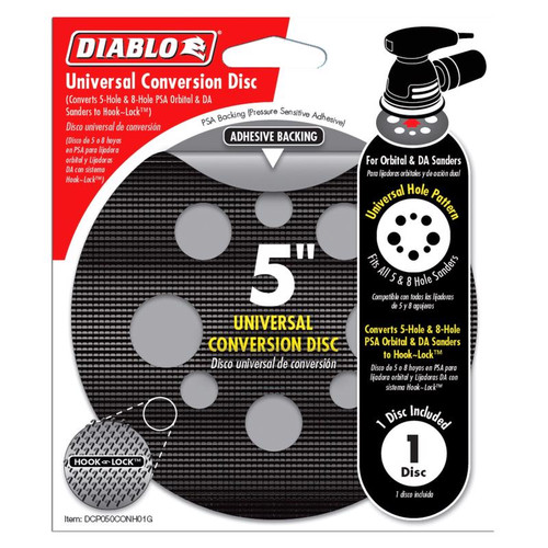 Diablo - DCP050CONH01G - 5 in. Ceramic Blend Hook and Lock Conversion Pad 1 pk