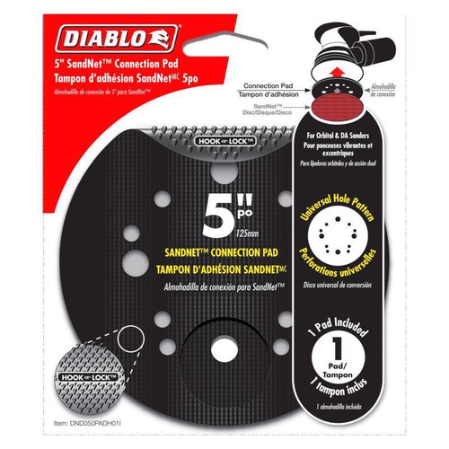 Diablo - DND050PADH01I - SandNet 5 in. Ceramic Hook and Lock Connection Pad Ultra Fine 1 pk