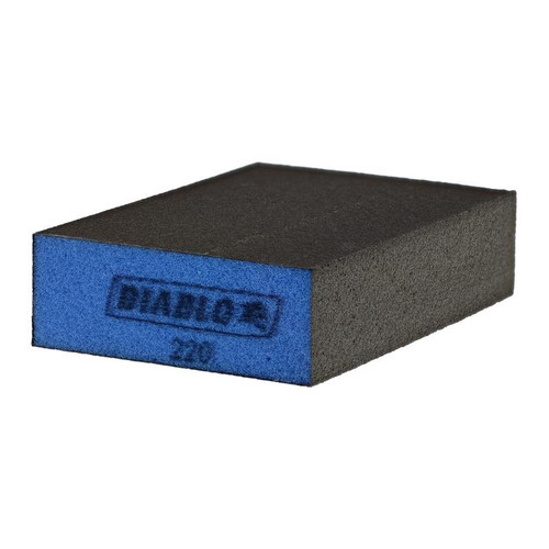 Diablo - DFBBLOCMFN01G - 4 in. L X 2-1/2 in. W X 1 in. T 220 Grit Ultra Fine Flat Surface Sanding Sponge