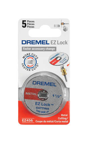 Dremel - EZ456 - EZ Lock 1-1/2 in. D X 1/8 in. in. S Fiberglass Metal Cut-Off Wheel 5 pk