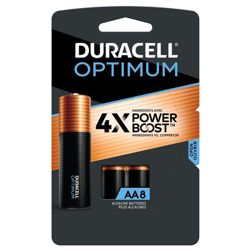 Duracell - 032976 - Optimum AA Alkaline Batteries 8 pk Carded
