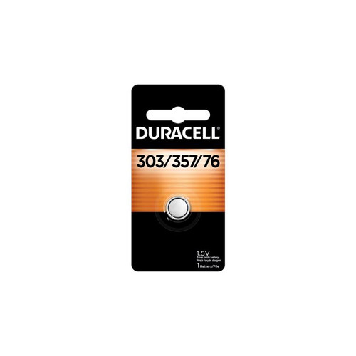 Duracell - D303/357PK - Silver Oxide 303/357/76 1.5 V 175 Ah Electronic/Watch Battery 1 pk