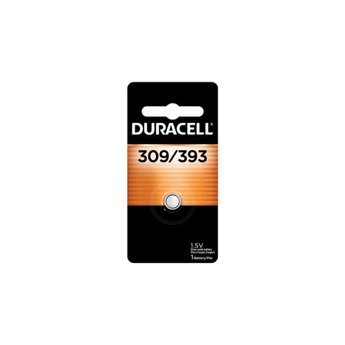 Duracell - D309/393BPK - Silver Oxide 309/393 1.5 V 80 Ah Electronic/Watch Battery 1 pk