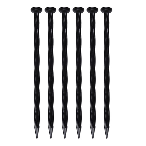 Easy Track - 1984-18 - EasyFlex 8 in. L X 0.5 in. H Plastic Black Anchoring Spike