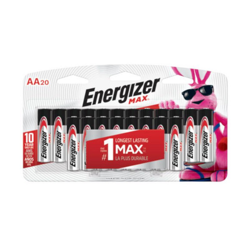 Energizer - E91LP-20 - Max AA Alkaline Batteries 20 pk Carded