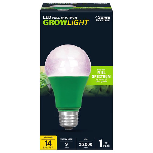 Feit Electric - A19/GROWLEDG2BX - A19 E26 (Medium) LED Grow Light White 60 W 1 pk