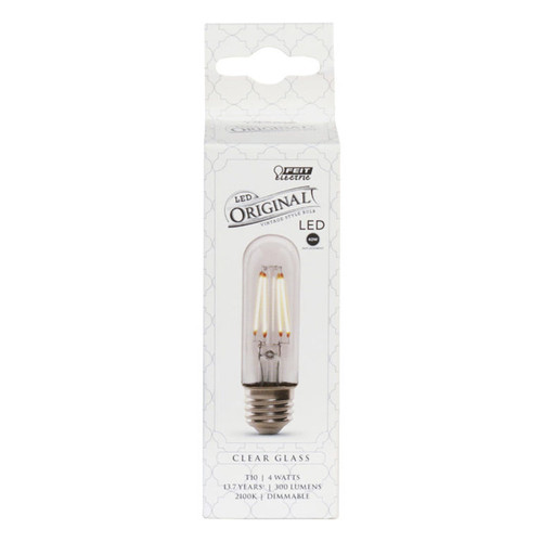 Feit Electric - T10/CL/VG/LED - T10 E26 (Medium) LED Bulb Soft White 40 W 1 pk