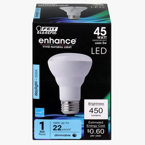 Feit Electric - R20DM/950CA - R20 E26 (Medium) LED Bulb Daylight 45 W 1 pk