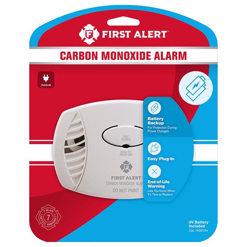 First Alert - 1039734 - Plug-In w/Battery Back-up Electrochemical Carbon Monoxide Detector