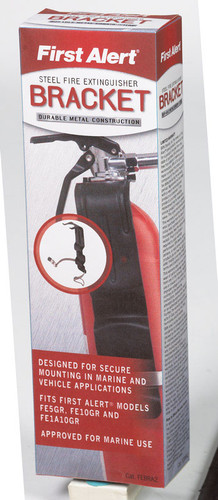 First Alert - BRACKET2 - Black Steel Fire Extinguisher Bracket 3.63 in. L 2.5 lb