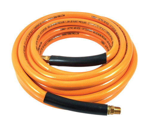 Forney - 75410 - 25 ft. L X 3/8 in. D PVC Air Hose 1200 psi Yellow