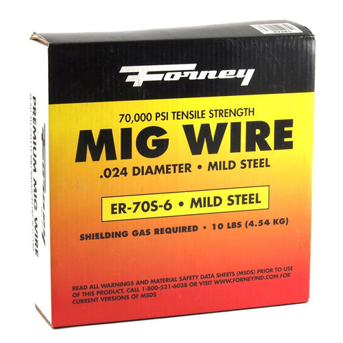 Forney - 42285 - ER70S-6 0.024 in. Mild Steel MIG Welding Wire 70000 psi 10 lb