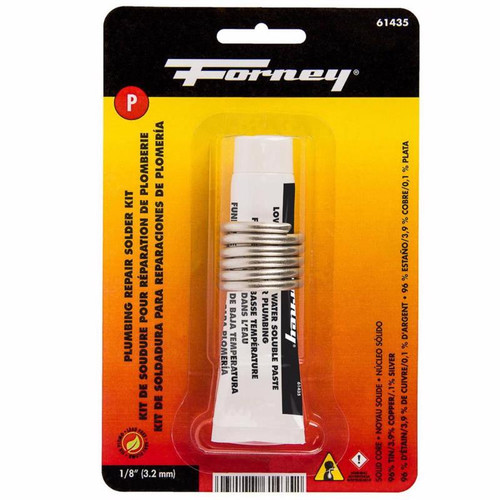 Forney - 61435 - 0.75 oz Lead-Free Plumbing Solder Kit 0.13 in. D Tin/Copper/Silver 96/3.9/0.1 1 pc