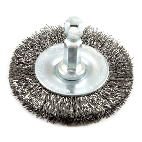 Forney - 72735 - 3 in. Crimped Wire Wheel Brush Metal 6000 rpm 1 pc