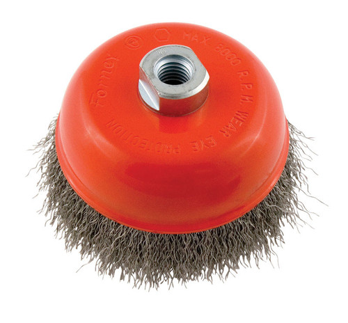 Forney - 72754 - 5 in. D X 5/8 in. S Crimped Steel Cup Brush 8000 rpm 1 pc