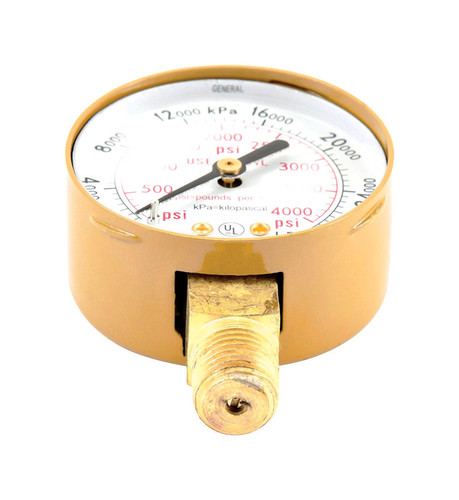 Forney - 87727 - 5.75 in. L X 3.88 in. W Oxygen Gauge Brass 1 pk