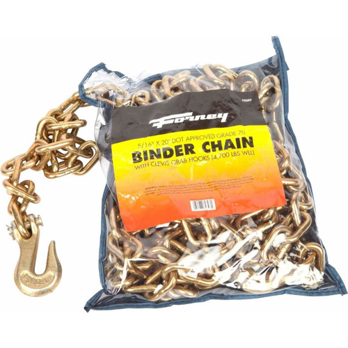 Forney - 70397 - 5/16 in. Oval Link Steel Binder Chain 5/16 in. D X 20 ft. L