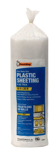 Frost King - P1025 - Clear Plastic Sheeting Roll For Doors and Windows 25 ft. L X 4 mil T